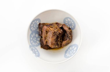 Ton balığının kaynamış kemikli parçaları, Japon yemekleri..