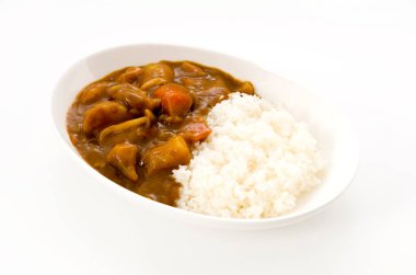 Körili tavuk ve pilav.