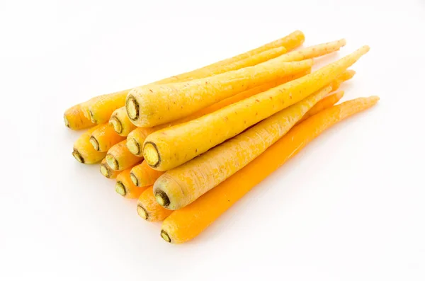 Shimaninjin Tipo Zanahoria Amarilla Cultivada Okinawa Zanahoria Amarilla Sobre Fondo —  Fotos de Stock