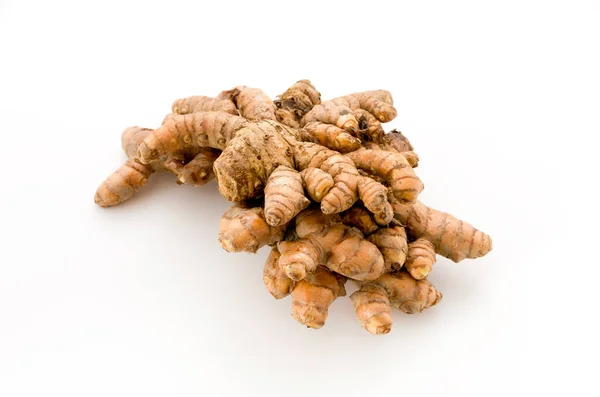 Vildgurkmeja Curcuma Aromatica Salisb Vit Bakgrund — Stockfoto