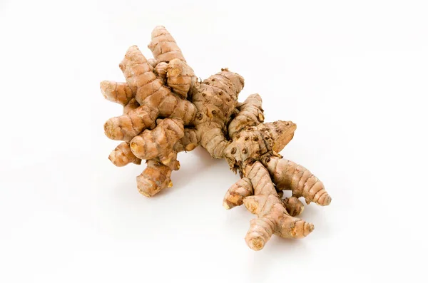 Vildgurkmeja Curcuma Aromatica Salisb Vit Bakgrund — Stockfoto