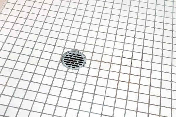 Bathroom Floor Bathroom Drain — Stock Photo, Image