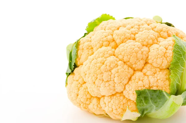 Orange Cauliflower White Background — Stock Photo, Image