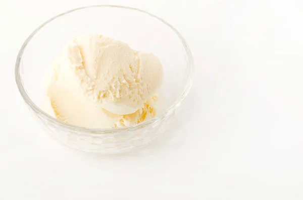 Bowl Vanilla Ice Cream — Stock Photo, Image