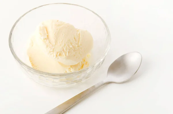 Чаша Ванильного Мороженого — стоковое фото