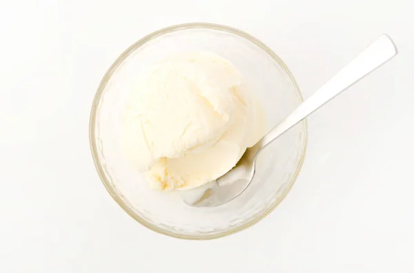 Bir Kase Vanilyalı Dondurma — Stok fotoğraf