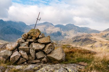 İngiliz Lake District Scafells görünümünü
