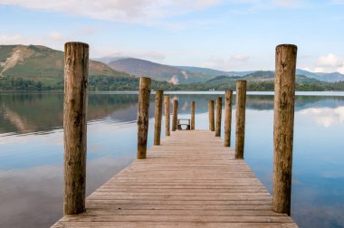 Ashness Jetty at Derwentwater in the English Lake District  duri clipart