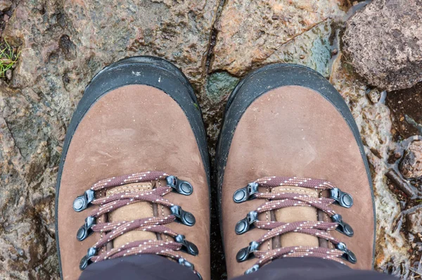 Een paar wandelen laarzen — Stockfoto