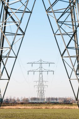 Yüksek gerilim güç Mesajını kırsal kesimde