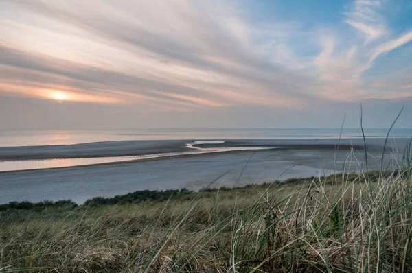 Beach during sunset