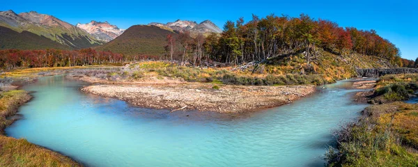 Panorámás tájat a Tierra del Fuego Nemzeti Park, Patagónia — Stock Fotó