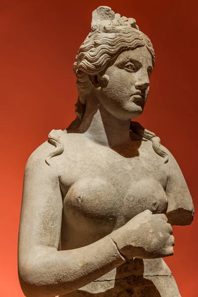 Portret pięknej bogini Wenus urzeczywistniony w kamieniu — Zdjęcie stockowe