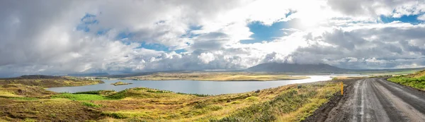 아이슬란드 풍경 파노라마 보기 — 스톡 사진