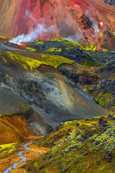 Beautiful colorful volcanic mountains Landmannalaugar in Iceland — Stock Photo, Image