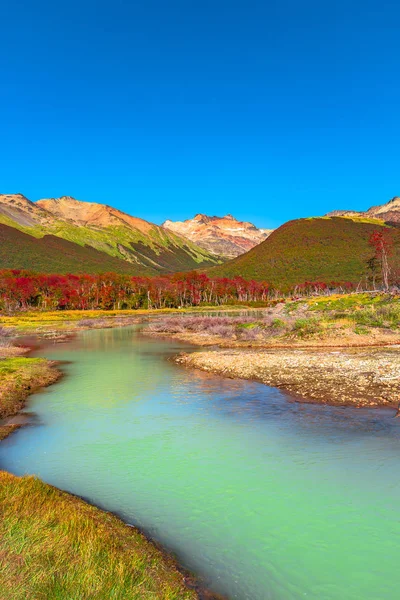 Hermoso paisaje del Parque Nacional Tierra del Fuego de la Patagonia — Foto de Stock