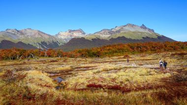 Patagonya'nın Tierra del Fuego Ulusal Par muhteşem manzara
