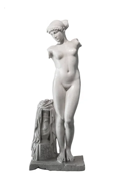Estátua de Vênus nu isolado em fundo branco, Roma, Itália — Fotografia de Stock