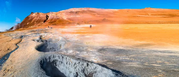 Martial Landscapes - Geothermal active zones called Hverir on Ic — Stock Photo, Image