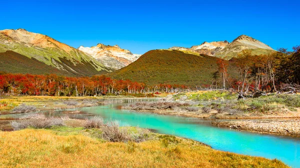 Patagonya'nın Tierra del Fuego Milli Parkı muhteşem manzara — Stok fotoğraf