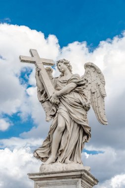 Köprü Saint Angelo, Roma, İtalya, bir haç ile kutsal melek