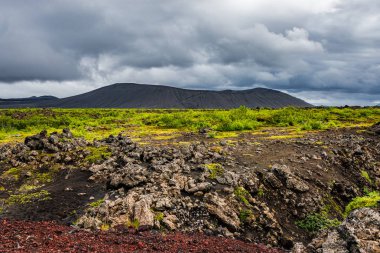 Panoramik manzaralı güzel İzlanda manzara, İzlanda