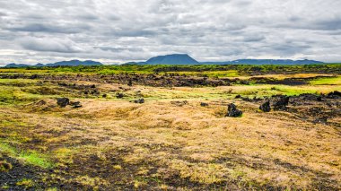 Panoramik manzaralı güzel İzlanda manzara, İzlanda