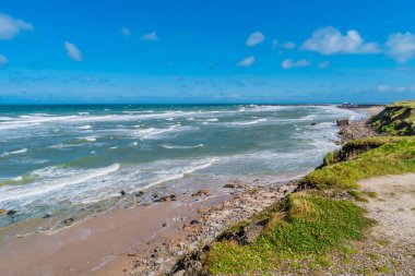 Görünümü Kuzey Denizi ve Kuzey Danimarka deniz kıyısı