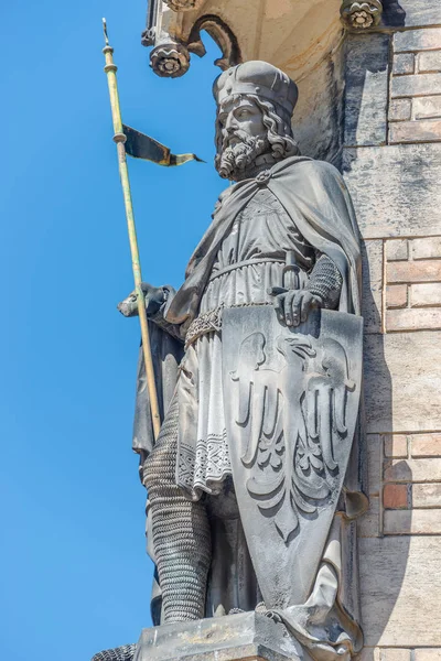 Statue des Ritters im Veitsdom in Prag, tschechische Abfuhr — Stockfoto