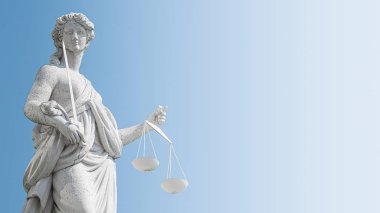 Adalet Leydisi'nin çatı heykeli, Adalet Tanrıçası, pullarla