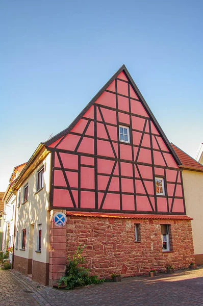 Quasi Millenium Vecchie Case Legno Fachwerkhaus Ladenburg Vicino Heidelberg Germania — Foto Stock