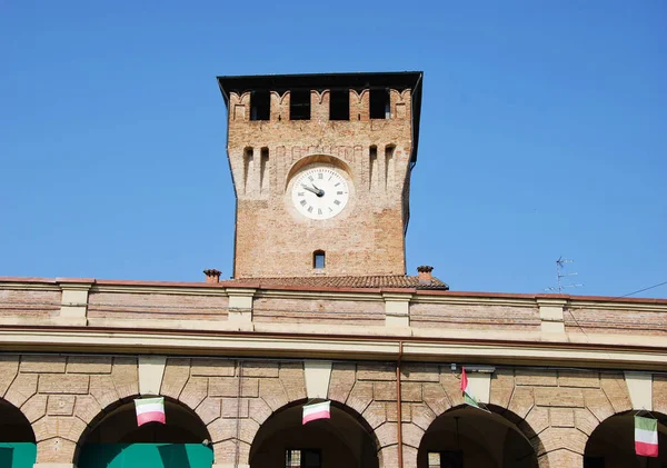 Tower of the castle of Montecchio Emilia, Reggio Emilia, Emilia Romagna, Italy.