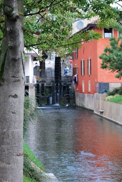 Mozzanica Bergamo Lombardy Italy 2013 Canal Town Mozzanica — 스톡 사진