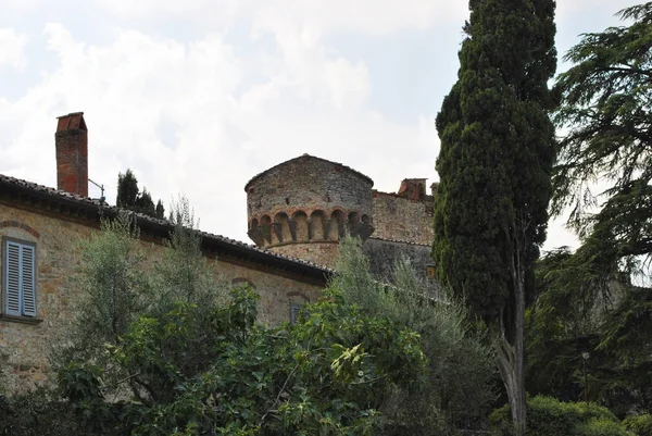 Gaiole Chianti Siena Toscana Italia Septiembre 2009 Castillo Meleto Región — Foto de Stock