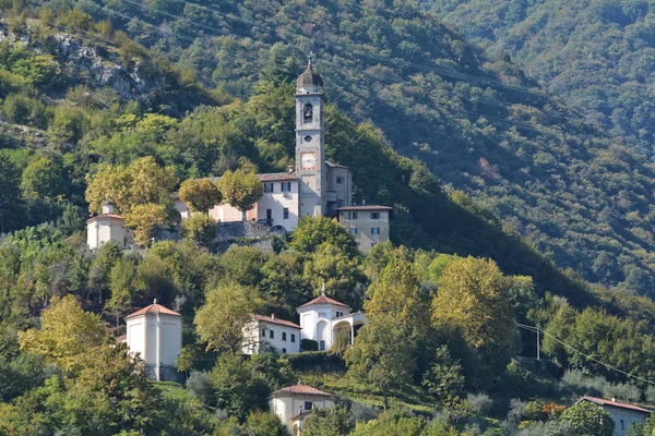 Santuário Madonna Del Soccorso Tremezzina Como Lombardia Itália Setembro 2017 — Fotografia de Stock