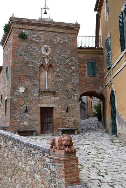 Montalcino Siena Toszkána Olaszország 2019 Szeptember Lucignano Asso Régi Faluja — Stock Fotó