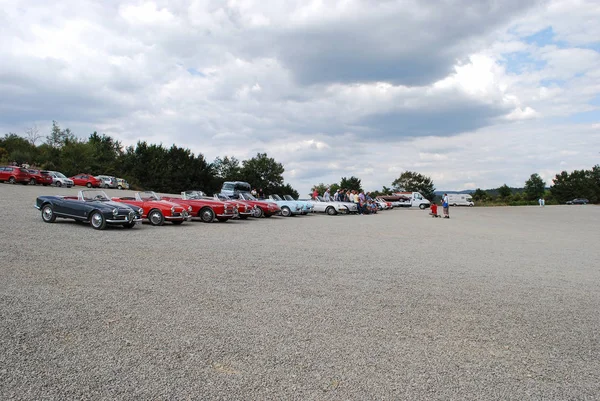 Alfa Romeo Araba Toplantı Monteriggioni Siena Toskana Talya — Stok fotoğraf