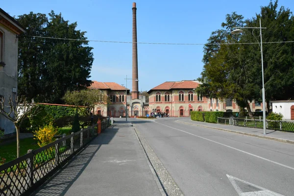Fabryka Crespi Adda Capriate San Gervasio Bergamo Lombardia Włochy — Zdjęcie stockowe