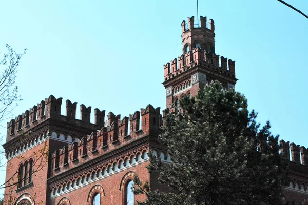 Castelo Crespi Adda Capriate San Gervasio Bergamo Lombardia Itália — Fotografia de Stock