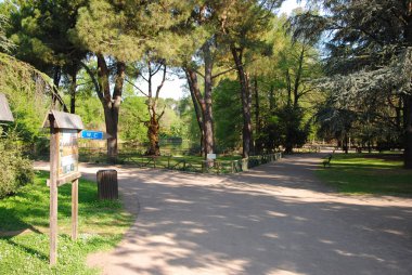 Faenza, Ravenna, Emilia Romagna, İtalya, 23 Nisan 2018 Park'ta Bucci.