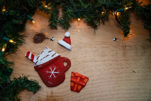 Рождественские украшения ручной работы для дизайна — стоковое фото