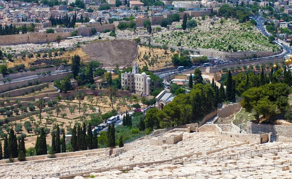 Utsikt över St Stephen's Church i Jerusalem — Stockfoto