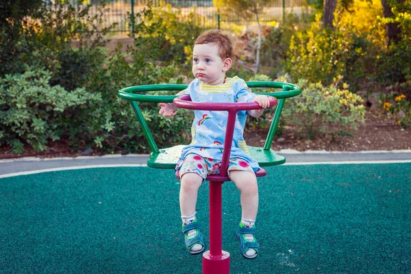 Toddler girl with funny expression — Stock Photo, Image