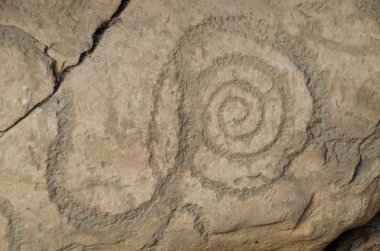 Knowth gelen bir helezon Petrogyph