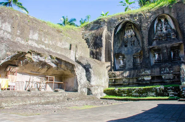 Los Templos Rocosos Gunung Kawi Complejo Real Templos Balineses Ubud — Foto de Stock