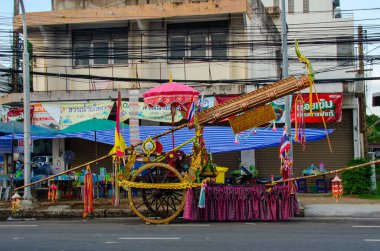 Geleneksel bir roket festivali veya Bang Bun Fai, Yasothhon Eyaleti, Kuzeydoğu Tayland