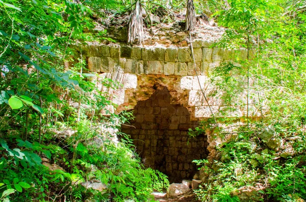 Steinerne Maya Ruinen Dschungel Der Halbinsel Yucatan Versteckt — Stockfoto