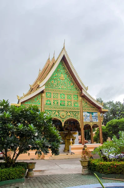 Wat Ong Teu Templo Del Buda Pesado Encuentra Vientiane Fue — Foto de Stock