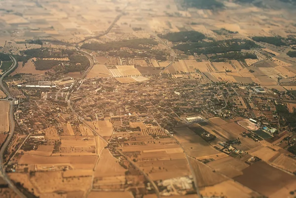 Vista aérea del pueblo mallorquín . — Foto de stock gratis