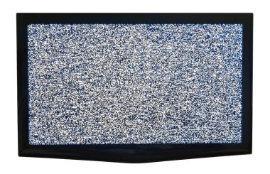 TV kablosu ile. Beyaz izole.